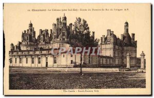 Old Postcard Chambord castle Polish king of the pit of Entree