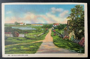 Vintage Postcard 1935 Old Cape Cod Lane,  Yarmouth, Massachusetts (MA)