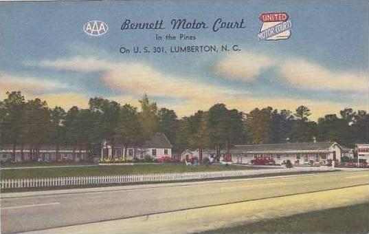 North Carolina Lumberton Bennett Motor Court