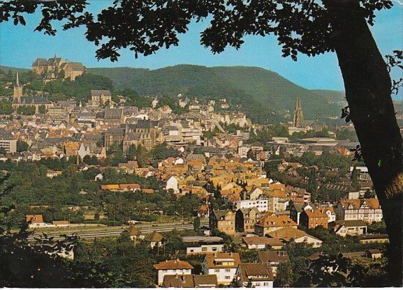 Germany Marburg an der Lahn mit Schloss Totalansicht