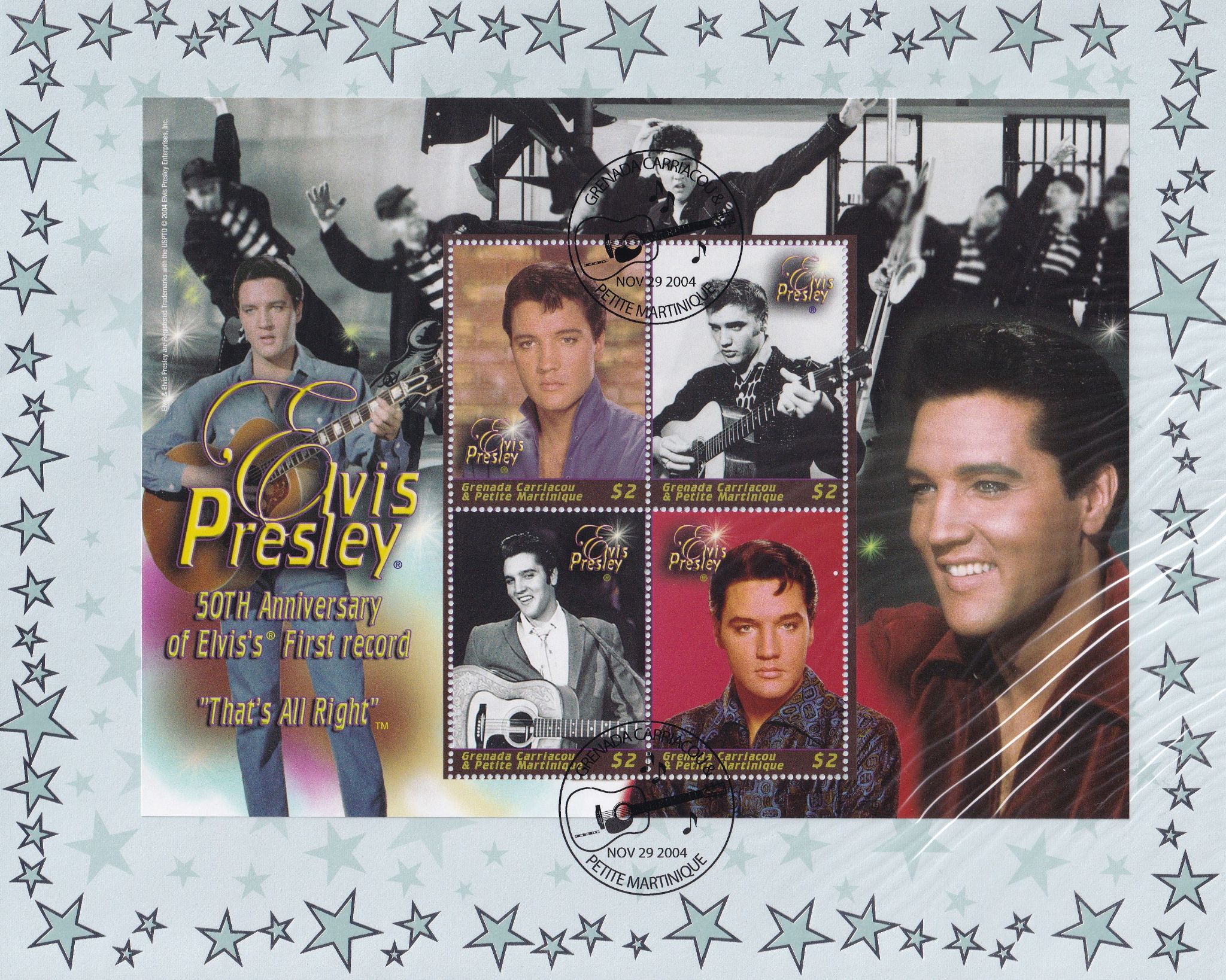 Elvis Presley 50th Anniversary Of Thats All Right First Record Stamp Fdc Hippostcard