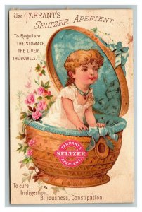 Vintage 1870's Victorian Trade Card - Tarrant's Seltzer Aperient Quack Medicine