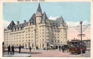 Chateau Laurier Streetcar Ottawa Canada 1925 postcard