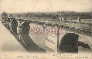 Postcard Old Bridge Vichy Allier hitch bufs