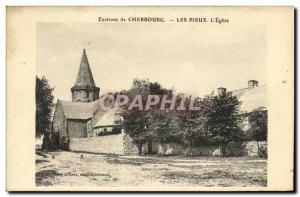 Old Postcard Environs de Cherbourg Les Pieux The Church