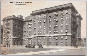 1925 Westley Memorial Hospital Chicago Illinois Medical Building Posted Postcard