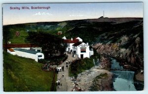 SCALBY MILLS, Scarborough UK  ~ Birdseye SCALBY MILLS HOTEL c1910s Postcard