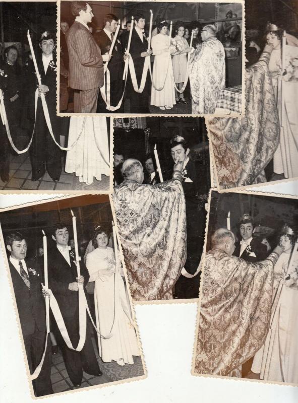 Lot 5 early photos social history romanian wedding snapshots groom bride priest