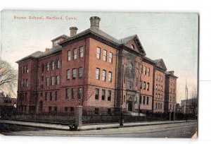 Hartford Connecticut CT Postcard 1910 Brown School