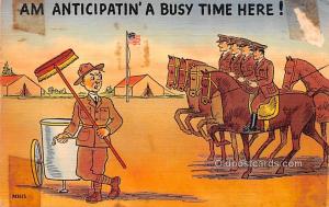 Military and Horses Military Comic 1942 Missing Stamp paper wear on front and...