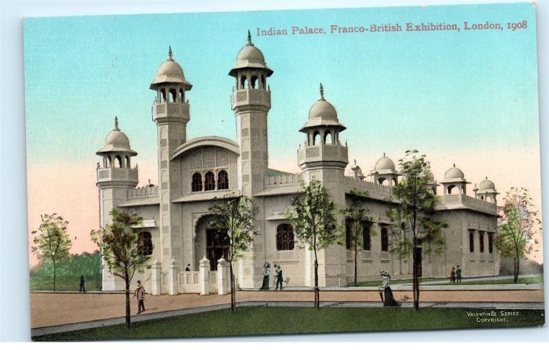 *c1908 Indian Palace Franco-British Exhibition London England UK Postcard A50