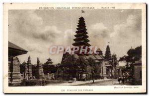 Old Postcard International Colonial Exposition Paris 1931 pavilion bottom fro...