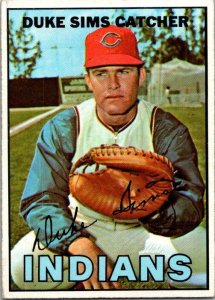 1967 Topps Baseball Card Duke Sims Cleveland Indians sk1884