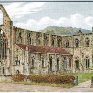 c1940s Tintern Abbey, Wales Gothic Ruins Medieval Monastery Arches Windows A360