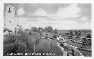 BOISE, IDAHO Platt Gardens Depot ground 8758 POSTCARD