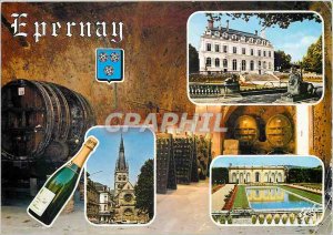 Modern Postcard Epernay Marne The City Hall The church Notre Dame Gardens