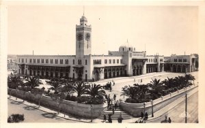 Lot348 oran la gare the station real photo africa  algeria railway station