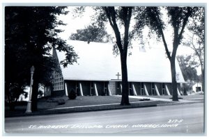 c1940 St. Andrews Episcopal Church Waverly Iowa IA RPPC Photo Vintage Postcard