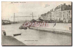 Nantes Old Postcard View of the Harbor (train)