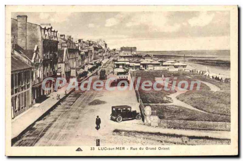 Postcard Old Luc Sur Mer Rue Du Grand Orient