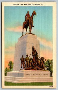 Civil War  Gettysburg  Pennsylvania  Virginia State Memorial  Postcard