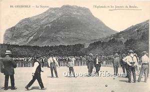 Les Joueurs de Boules Lawn Bowling Writing on back 