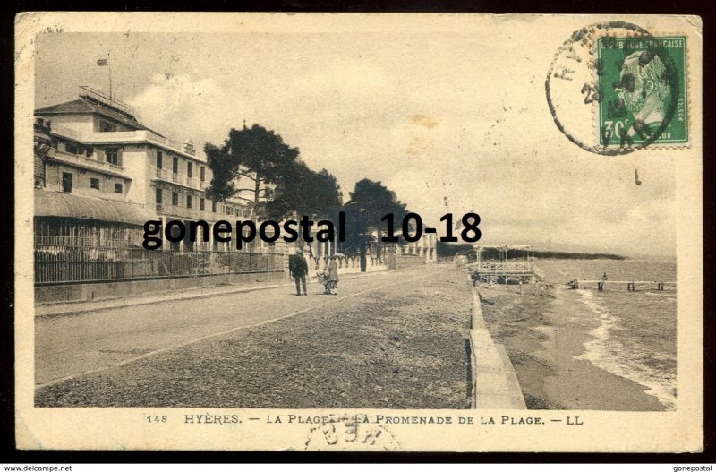 dc1767 - FRANCE Hyeres 1910s Promenade de la Plage