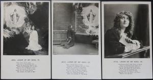 JESU, LOVER OF MY SOUL - REAL PHOTO WW1 Bamforth Song Cards Set of 3 No 94/1/2/3