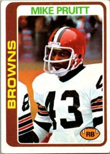 1978 Topps Football Card Mike Pruitt Cleveland Browns sk7114