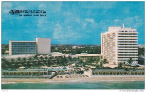 MAMI BEACH, Florida, 1940-1960's; The Hotel of The Americas Americana, Swimmi...