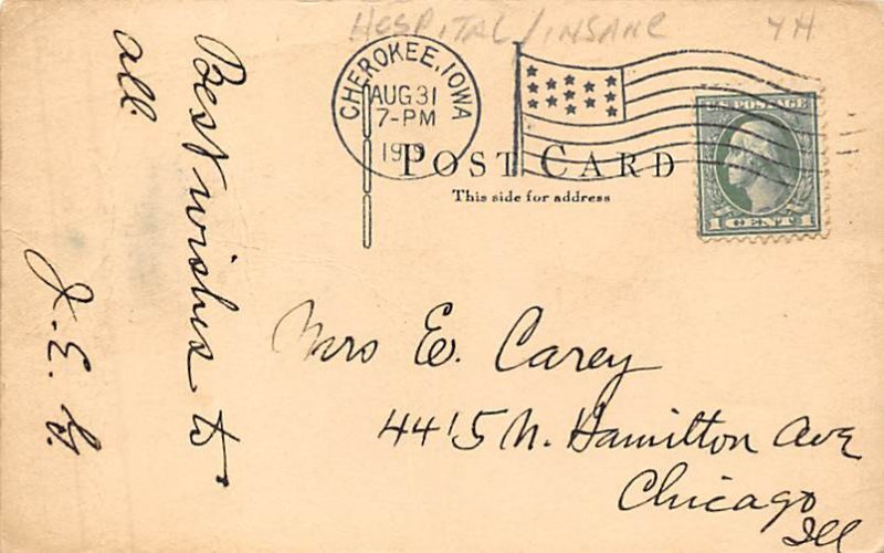 State Hospital Cherokee, Iowa USA 