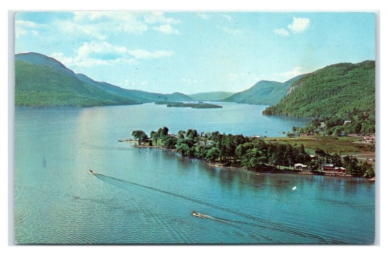 Postcard Lake George from Sabbath Day Point, NY M39