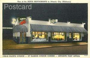 NJ, Atlantic City, New Jersey, Kents Restaurant, Midtown, Tichnor No. 79235