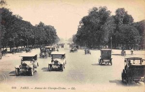 Avenue des Champs Elysees Cars Paris France 1910s postcard