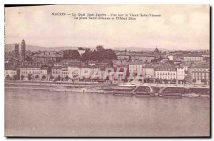 Postcard Old Macon Le Quai Jean Jaures View Old Saint Vincent