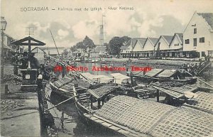 Dutch East Indies, Indonesia, Soerabaia, Kalimas met de Uitkyk, Boats