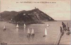 Spain San Sebastian Vista desde el Paseo Principe de Asturias Postcard C171