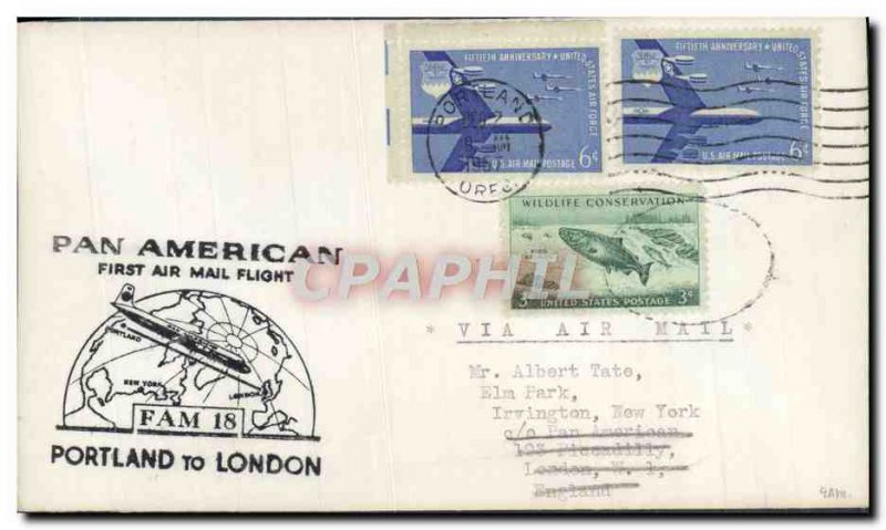 Letter USA 1st Flight Baltimore Paris June 18, 1960 FAM18
