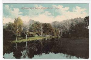 Highland Park Lake Connecticut 1910c postcard