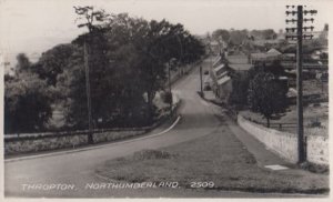 Thropton Northumberland Village Old Real Photo Postcard