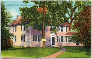 VINTAGE POSTCARD THE BUCKMAN TAVERN AT LEXINGTON MASSACHUSETTS