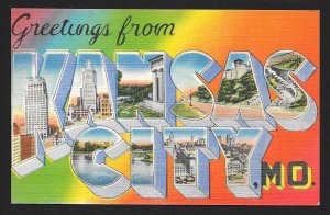 Greetings from Kansas City MO Used c1951