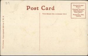 Cobb Shinn? Romance in Moonlight Cut Out Letters Message Border Postcard 