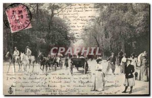 Old Postcard Paris Allees des Acacias Horses