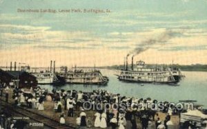 Steamboats Landing Levee Park Ferry Boat, Ferries, Ship Burlington, Iowa, USA...