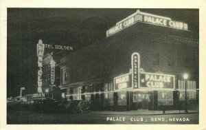 Reno Nevada Palace Club Night Neon 1944 RPPC Graycraft Postcard 21-12147