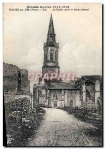 Old Postcard Beauzee On Aire De I & # 39Eglise Street After the bombing Army