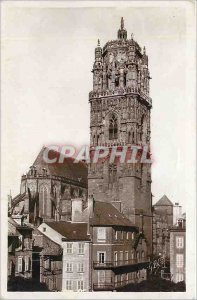 Old Postcard Rodez The bell tower of the Cathedral