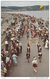 March of the 100 pipers , Canso Causeway , Nova Scotia , Canada , 50-60s