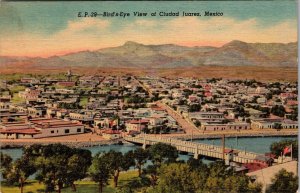 Bird's Eye View of Ciudad Juarez Mexico Postcard PC119